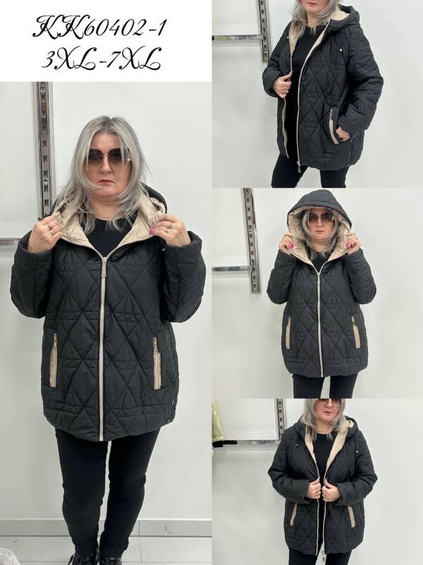 Kurtki damskie duże rozmiary Roz 3XL-7XL, 1 Kolor Paczka 5 szt 1